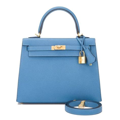 hermes kelly bleu azur|blue hermes purses.